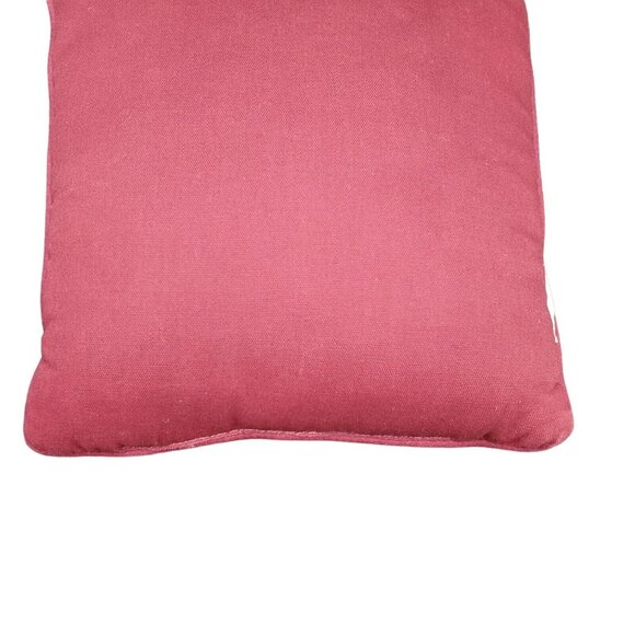 Chocolate Lovers Floral Tapestry Decorative Pillow Cushion 12"x12" Beige & Red - Picture 10 of 15